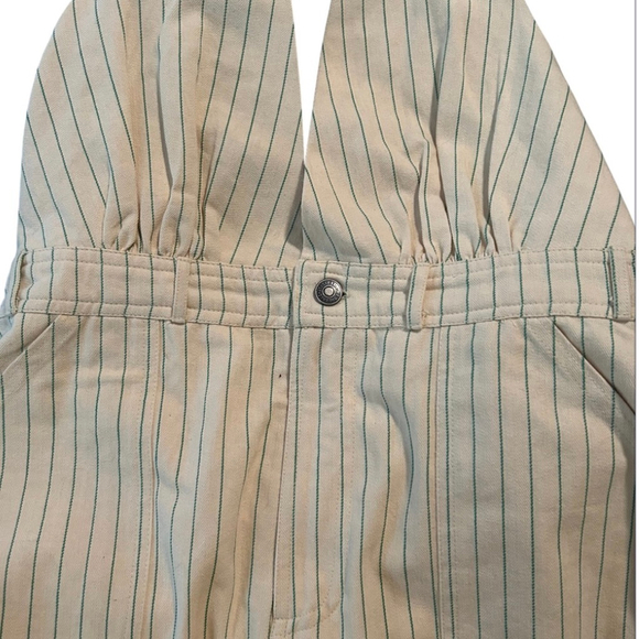 Free People One Striped Halter Maxi Dress Beige/Green Size See Notes NWOT - Picture 5 of 9